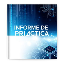 A cover design for a report related to computer science, titled "INFORME DE PRÁCTICA"