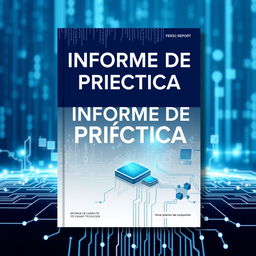 A cover design for a report related to computer science, titled "INFORME DE PRÁCTICA"