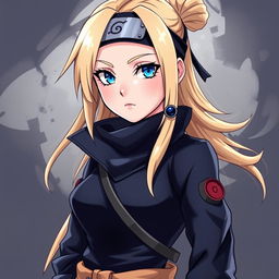 A striking and stylistic fan art cover depicting Miso Uzumaki, the fictional sister of Naruto, for a fanfic cover