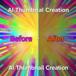 A vibrant AI-generated thumbnail showcasing a bright background featuring a dynamic 'Before & After' comparison