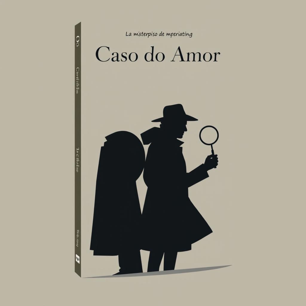 A minimalist book cover illustration featuring two detectives in silhouette, evoking mystery and intrigue