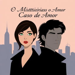 A minimalist book cover illustration featuring two detectives with stylized, not so realistic features