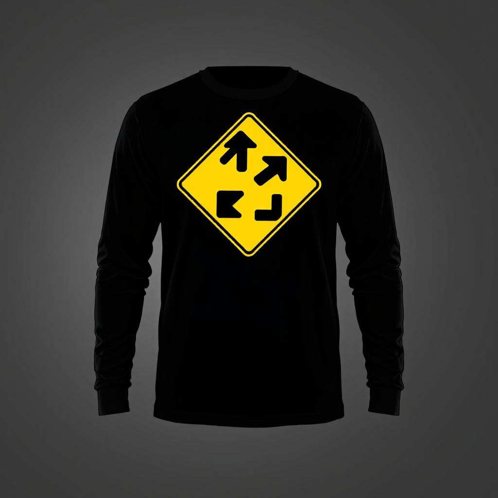 Design a long-sleeve t-shirt featuring a bold, eye-catching graphic