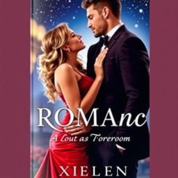 A romantic book cover featuring a woman and a man gazing into each other's eyes with deep affection