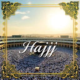 A beautifully designed book cover featuring the title "Hajj, Living and Feeling the Journey of a Lifetime!" prominently displayed