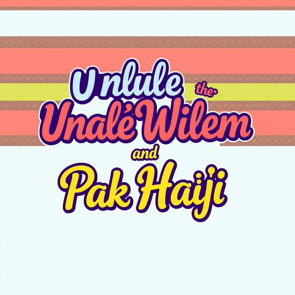Create a word art design that features the names 'Uncle Wilem' and 'Pak Haji'