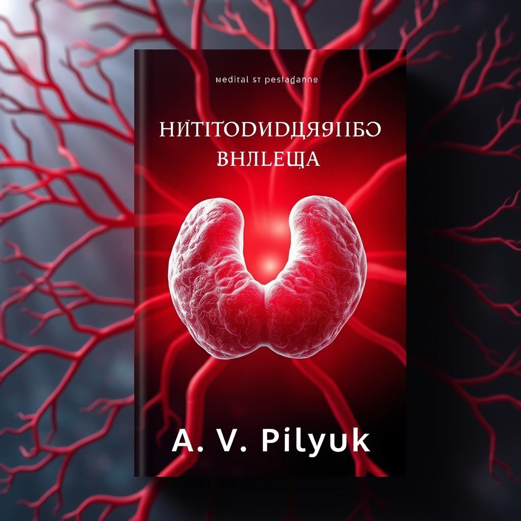 A book cover design for "Щитовидная железа в свете новой медицинской парадигмы" by A