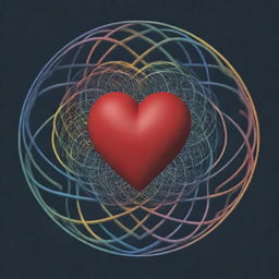 A heart encased within a network of interconnected circles to symbolize unity and inclusivity. Inside the heart, the word 'Respect' is prominently written as a visual mantra for respecting diverse backgrounds.