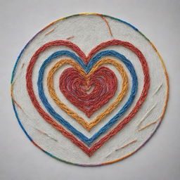 A heart encased within a network of interconnected circles to symbolize unity and inclusivity. Inside the heart, the word 'Respect' is prominently written as a visual mantra for respecting diverse backgrounds.