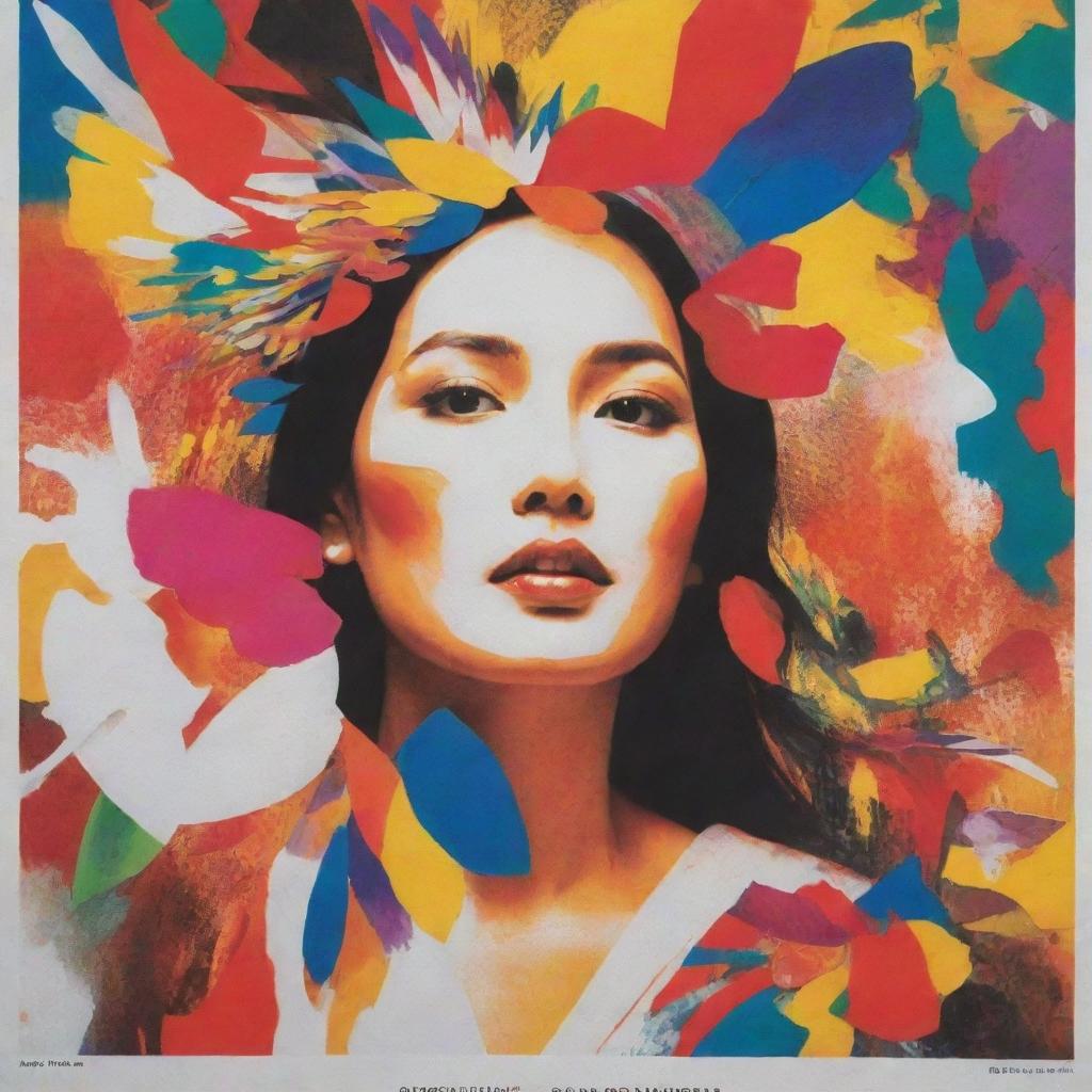 A vibrant and compelling promotional poster that embodies the beauty of contemporary arts in the Philippines, featuring iconic Filipino elements, modern art mediums, and cultural nuances.