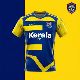 The new Kerala Blasters FC jersey, showcasing a modern and dynamic design