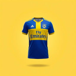 The new Kerala Blasters FC jersey sponsored by Fly Emirates, designed by Adidas