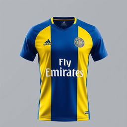 The new Kerala Blasters FC jersey sponsored by Fly Emirates, designed by Adidas