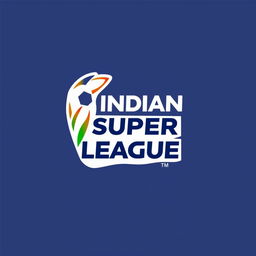 A modern and innovative logo design for the Indian Super League, embodying the dynamic and competitive nature of the football tournament