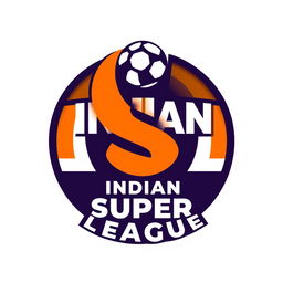 A modern and innovative logo design for the Indian Super League, tailored to European standards, showcasing the dynamism and competitive spirit of the football tournament