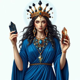 A striking portrayal of the Goddess of Awakening, vibrantly symbolizing enlightenment and transformation