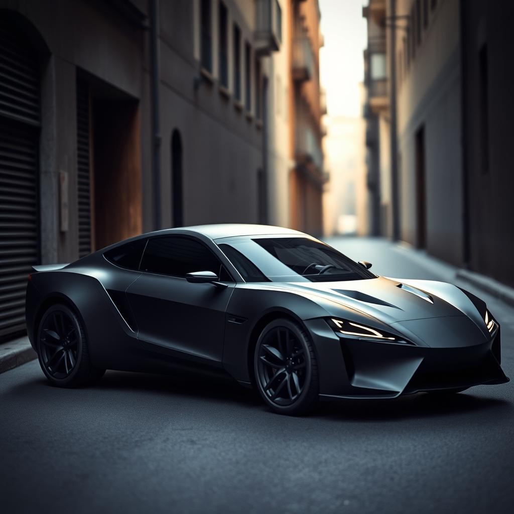 A high-speed escape car design, embodying stealth and agility