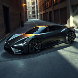 A high-speed escape car design, embodying stealth and agility