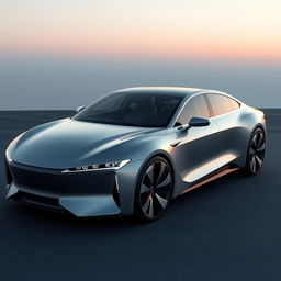 A high-end, futuristic business class sedan from the year 2050