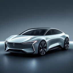 A high-end, futuristic business class sedan from the year 2050