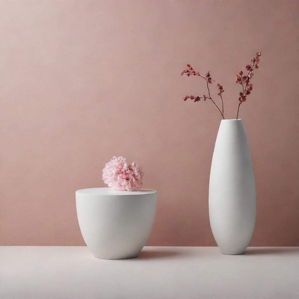 A product imbued with modern design that encapsulates the essence of romantic flair, showcased on a minimalist backdrop.