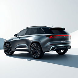 A futuristic business class SUV from the year 2050, showcasing a luxurious and innovative design