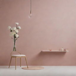 A product imbued with modern design that encapsulates the essence of romantic flair, showcased on a minimalist backdrop.