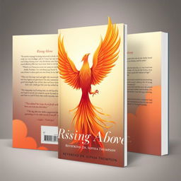 Design an uplifting book cover for "Rising Above" by Reverend Dr