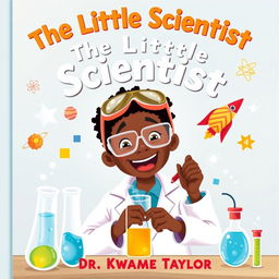 Develop a fun and engaging book cover for "The Little Scientist" by Dr