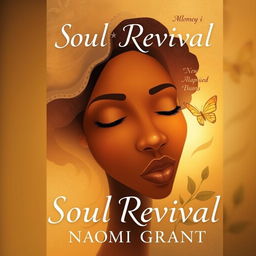 Create a captivating book cover for "Soul Revival" by Naomi Grant, featuring a stylized illustration of an African American woman's face