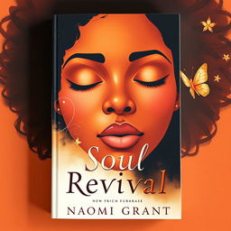 Create a captivating book cover for "Soul Revival" by Naomi Grant, featuring a stylized illustration of an African American woman's face