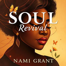 Create a captivating book cover for "Soul Revival" by Naomi Grant, featuring a stylized illustration of an African American woman's face