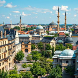 Scenic European cityscape featuring Muslim mosques in the context of the Netherlands, Belgium, Luxembourg, and France