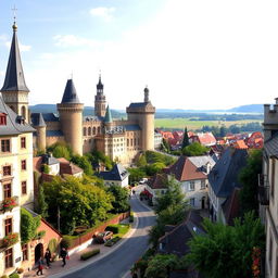 Scenic European cityscape featuring iconic castles located in the Netherlands, Belgium, Luxembourg, and France