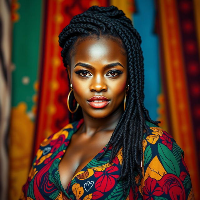 Portrait of an African woman with an expressive and confident demeanor