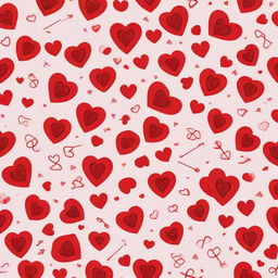 A festive pattern filled with symbols of love like hearts, cupid arrows, red roses and love letters, perfect to celebrate Saint Valentine's day.