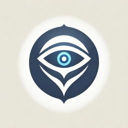 A logo inspired by the Vex Harpy clan from the video game Destiny, displaying elements of futuristic and robotic design with a brightly-lit cybernetic eye as the focal point.