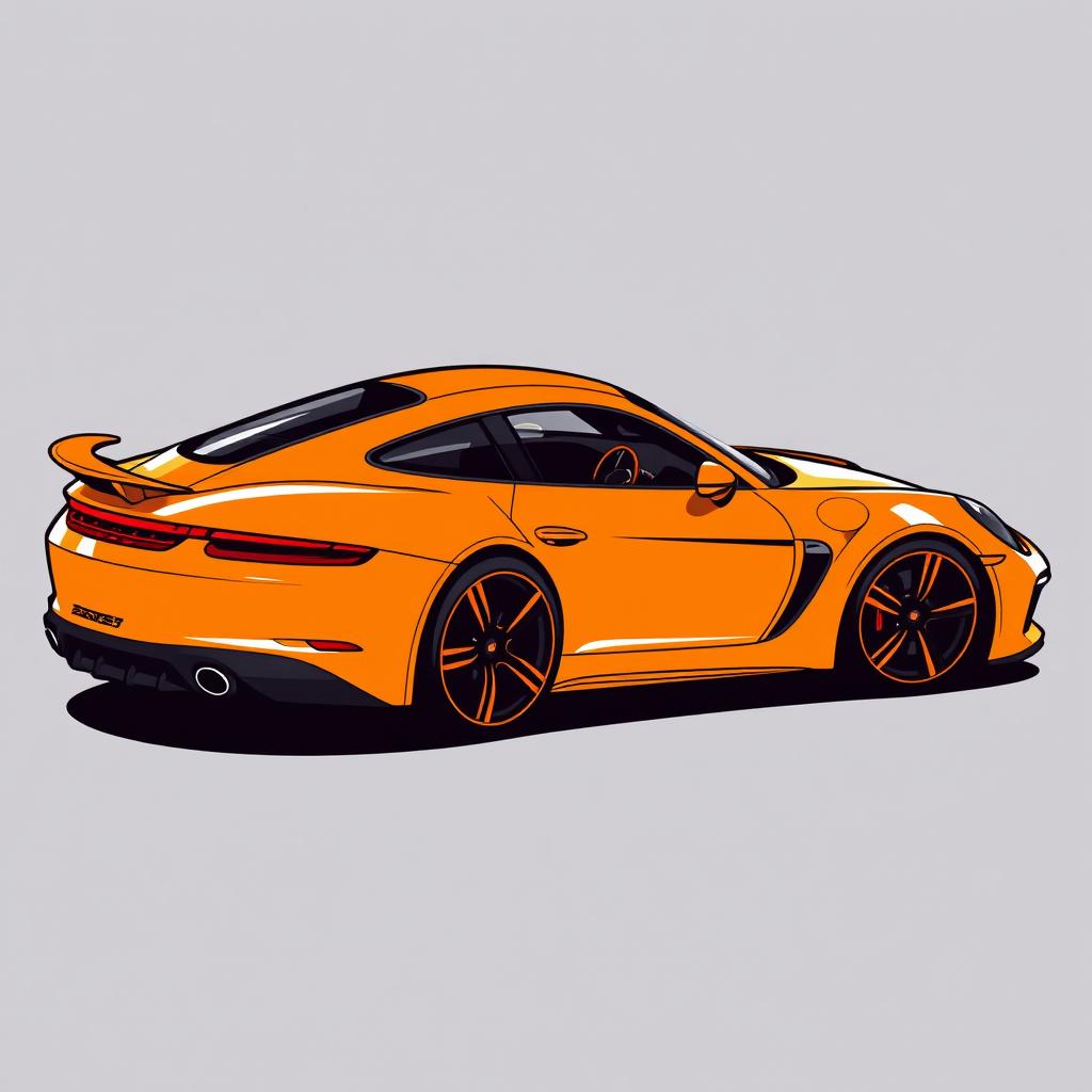 sleek sports car coupe in dynamic outline style, focus on curvaceous lines and aerodynamic profile, emphasized with sharp edges and intricate detailing