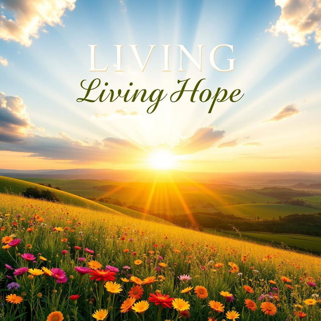 A captivating and inspirational ebook cover for "Living Hope"