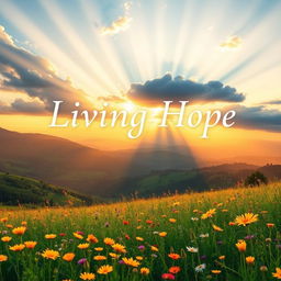 A captivating and inspirational ebook cover for "Living Hope"