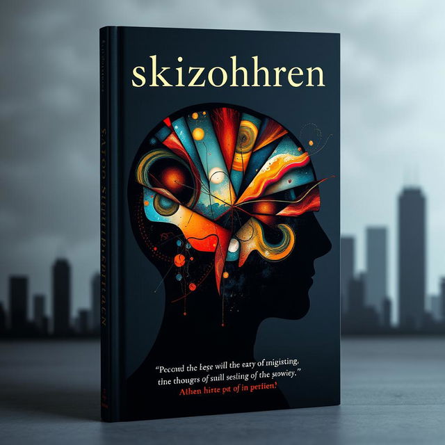 A thought-provoking book cover design that represents the complexities of schizophrenia