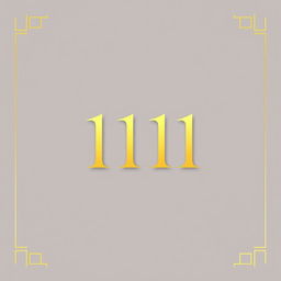 A creative and artistic image featuring an elegant display of the book title "1111" prominently