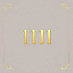 A creative and artistic image featuring an elegant display of the book title "1111" prominently