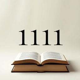 A creative and artistic image featuring an elegant display of the book title "1111" prominently