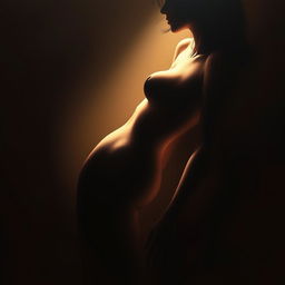 Artistic and elegant depiction of sensuality, focusing on the intimate dance between shadow and light highlighting the contours of a body