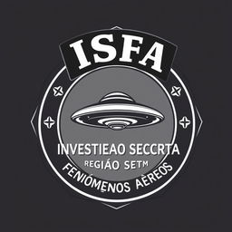 A striking badge design featuring the name 'ISFA' creatively positioned at the top in a bold, professional font