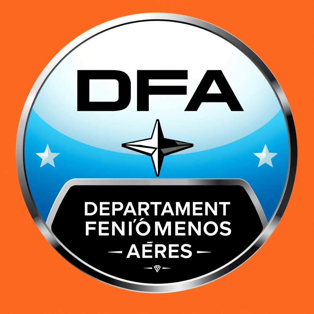 A visually captivating badge design featuring the acronym 'DFA' boldly positioned at the top in a strong, professional typeface