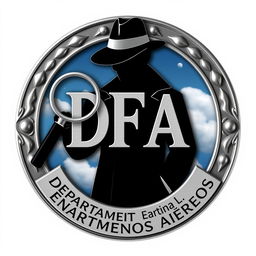 A detective-style badge featuring the acronym "DFA" prominently displayed at the center