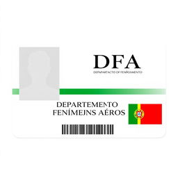 Design a professional identification card with a photo slot on the left side