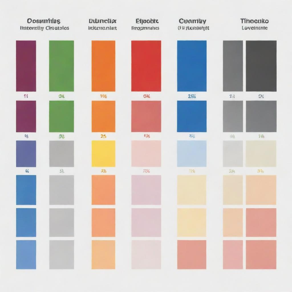 An infographic illustrating the concept of intensity channels, with the representation of different colors and their varying intensities.